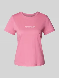 T-shirt o kroju regular fit z czystej bawełny - Koszulki i topy damskie - miniaturka - grafika 1