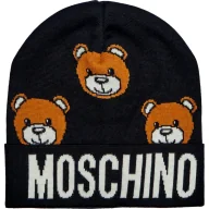 Czapki damskie - Moschino Czapka z dodatkiem wełny - miniaturka - grafika 1