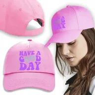 Czapki i chusty sportowe męskie - Czapka Daszek Róż Na Wiosnę HAVE A GOOD DAY Wzory - miniaturka - grafika 1