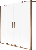 Parawany nawannowe - Mexen Velar Duo parawan nawannowy 2-skrzydłowy rozsuwany 150 x 150 cm, szron, różowe złoto - 896-150-000-32-60 - miniaturka - grafika 1