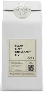 SEZAM BIAŁY NIEŁUSKANY BIO 500 g - THE PLANET - Zdrowa żywność - miniaturka - grafika 1