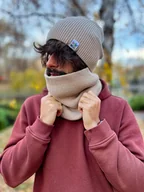 Apaszki i szaliki męskie - Męski bawełniany buff Beż - miniaturka - grafika 1