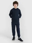 Spodnie i spodenki dla chłopców - 4F Spodnie dresowe joggery chłopięce - granatowe 122 (6-7 lat) - miniaturka - grafika 1