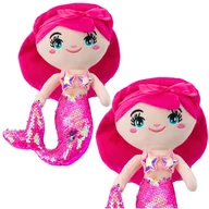 Maskotki i pluszaki - Pluszowa Syrenka Przytulanka Ogon W Cekiny Różowa 30cm LEAN Toys - miniaturka - grafika 1