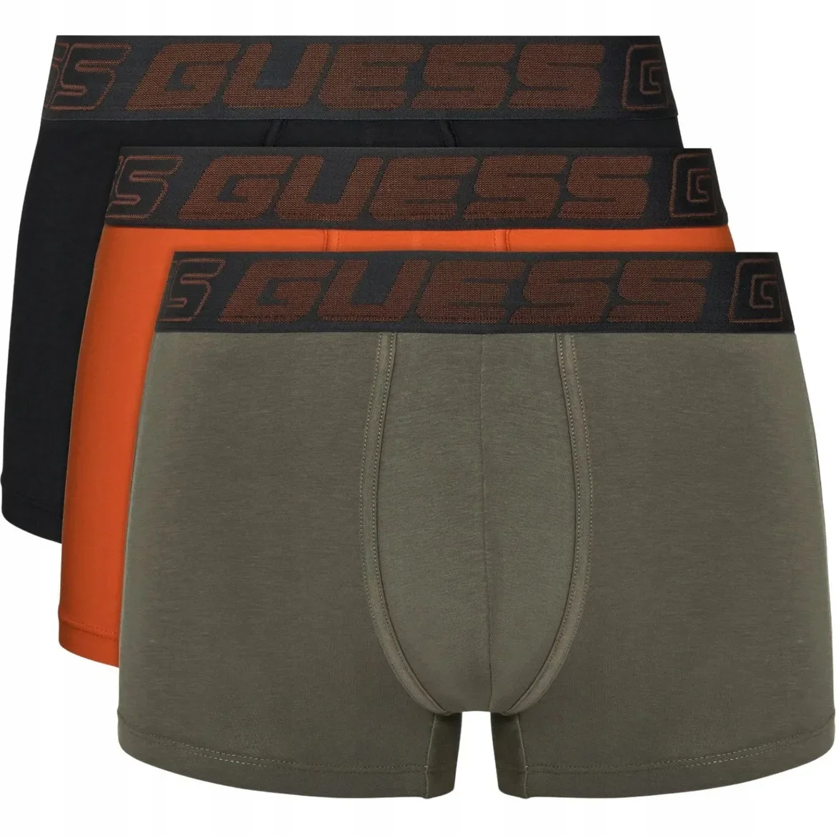 Guess Bokserki męskie 3-pack wielokolorowe z logo zestaw S