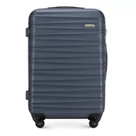 Walizki - Średnia walizka z ABS-u z żebrowaniem - miniaturka - grafika 1