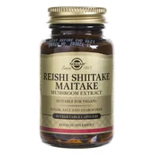 Suplementy naturalne - Solgar, Suplement diety, Ekstrakt z grzybów Reishi Shitake Maitake, 50 kapsułek - miniaturka - grafika 1