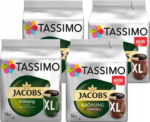 Kapsułki kawa Tassimo Kronung XL i Kronung Kraftig XL Zestaw 4x16 sztuk - Kawa w kapsułkach i saszetkach - miniaturka - grafika 1