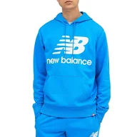 Bluzy sportowe męskie - Bluza New Balance MT03558SBU - niebieska - miniaturka - grafika 1