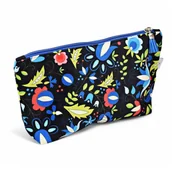 Kosmetyczki, organizery i kuferki - Kosmetyczka damska organizer do torebki etui kosmetyczka welurowa kaszubska - miniaturka - grafika 1