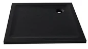 Brodziki prysznicowe - New Trendy B-0584 Brodzik MILD STONE akrylowy kwadratowy 90x90x4,5 czarny - miniaturka - grafika 1