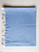 Ręczniki - Ręcznik kąpielowy bawełniany o gofrowej fakturze niebieskiego koloru 95 x 160 cm Kwiaty - miniaturka - grafika 1