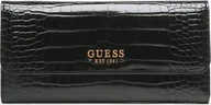 Portfele - Guess, Laurel, Textile Wallet, SLG Small Zip, Black, For Women For Women - miniaturka - grafika 1