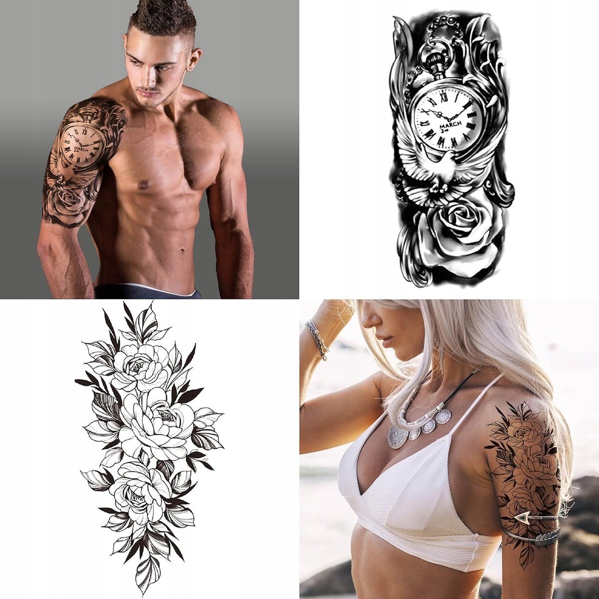 Tatuaż Tymczasowy X64 Zestaw Sztucznych Tatuaży 200+ Różnych Wzorów