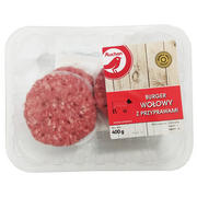 Mięso świeże i mrożone - Auchan - Burger wołowy z przyprawami - miniaturka - grafika 1