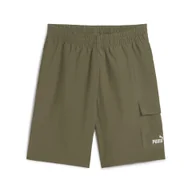 Spodnie sportowe męskie - Męskie szorty bojówki Essentials 9" z logo No.1 PUMA Loden Green - miniaturka - grafika 1