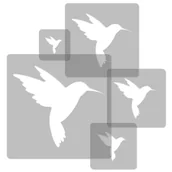 Szablony malarskie - Szablony Malarskie Wielokrotne 5 szt. // Koliber - miniaturka - grafika 1