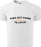 Piżamy damskie - Piżama Męska Biała Koszulka + Szare Spodenki SĄ LEPSZE Wzory Rozm XL - miniaturka - grafika 1