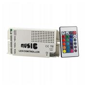 Akcesoria do oświetlenia - Kontroler muzyczny LED RGB IR 9A 108W 6123 SUPERLED - miniaturka - grafika 1