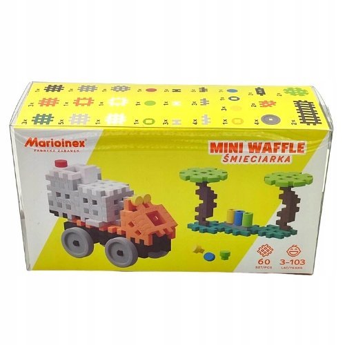 Mini waffle Marioinex śmieciarka 60el KLOCKI WAFLE