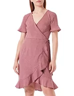 Sukienki - ONLY Onlolivia S/S Wrap Dress WVN Noos sukienka damska, Rose Brown/Aop:confetti Dot, 34 - miniaturka - grafika 1