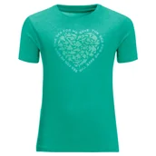 Koszulki i topy damskie - T-shirt dziecięcy Jack Wolfskin OCEAN SOUL T K deep mint - 104 - miniaturka - grafika 1