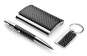 Długopisy - Zestaw upominkowy JOE brelok oraz długopis Czarny - miniaturka - grafika 1