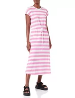 Sukienki - ONLY Sukienka damska Onlmay S/S Midi Stripe Dress JRS, Super Pink/Stripes:cloud Dancer (Kia), XL - miniaturka - grafika 1