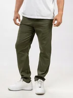 Spodnie męskie - SPODNIE CHINO MATERIAŁOWE MĘSKIE BAWEŁNIANE Oliwkowe HAFTY Jigga Wear XXL - miniaturka - grafika 1