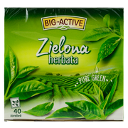 Herbata - Big-Active Big-Active Zielona herbata Pure Green 72 g (40 x 1,8 g) - miniaturka - grafika 1