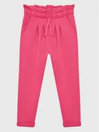 Spodnie i spodenki dla dziewczynek - United Colors Of Benetton Spodnie dresowe 3JLXCF025 Różowy Regular Fit - miniaturka - grafika 1