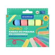 Zabawki kreatywne - KREDA CHODNIKOWA SZKOLNA GRUBA JUMBO 6 KOL - miniaturka - grafika 1