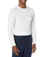Koszulki męskie - Emporio Armani Męski T-shirt z długim rękawem Slim Fit, biały, XL - miniaturka - grafika 1