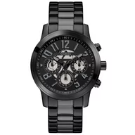 Zegarki męskie - Czarny zegarek męski Guess Parker z bransoletką GW0627G3 - miniaturka - grafika 1