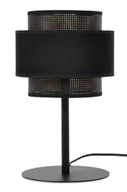 Lampy stojące - Czarna nowoczesna lampka stołowa z podwójnym abażurem - 6X A714 Omono - miniaturka - grafika 1