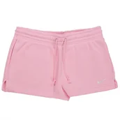 Spodnie sportowe damskie - Spodenki damskie Nike Phoenix Fleece IF2132-690 - różowe - miniaturka - grafika 1