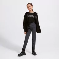 Spodnie i spodenki dla dziewczynek - Reserved - Ocieplane legginsy - Szary - miniaturka - grafika 1