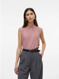 Vero Moda Bluzka w kolorze szaroróżowym - Bluzki damskie - miniaturka - grafika 1