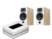 Zestawy stereo - Bluesound POWERNODE (biały) + Diva 3 (dąb) - miniaturka - grafika 1