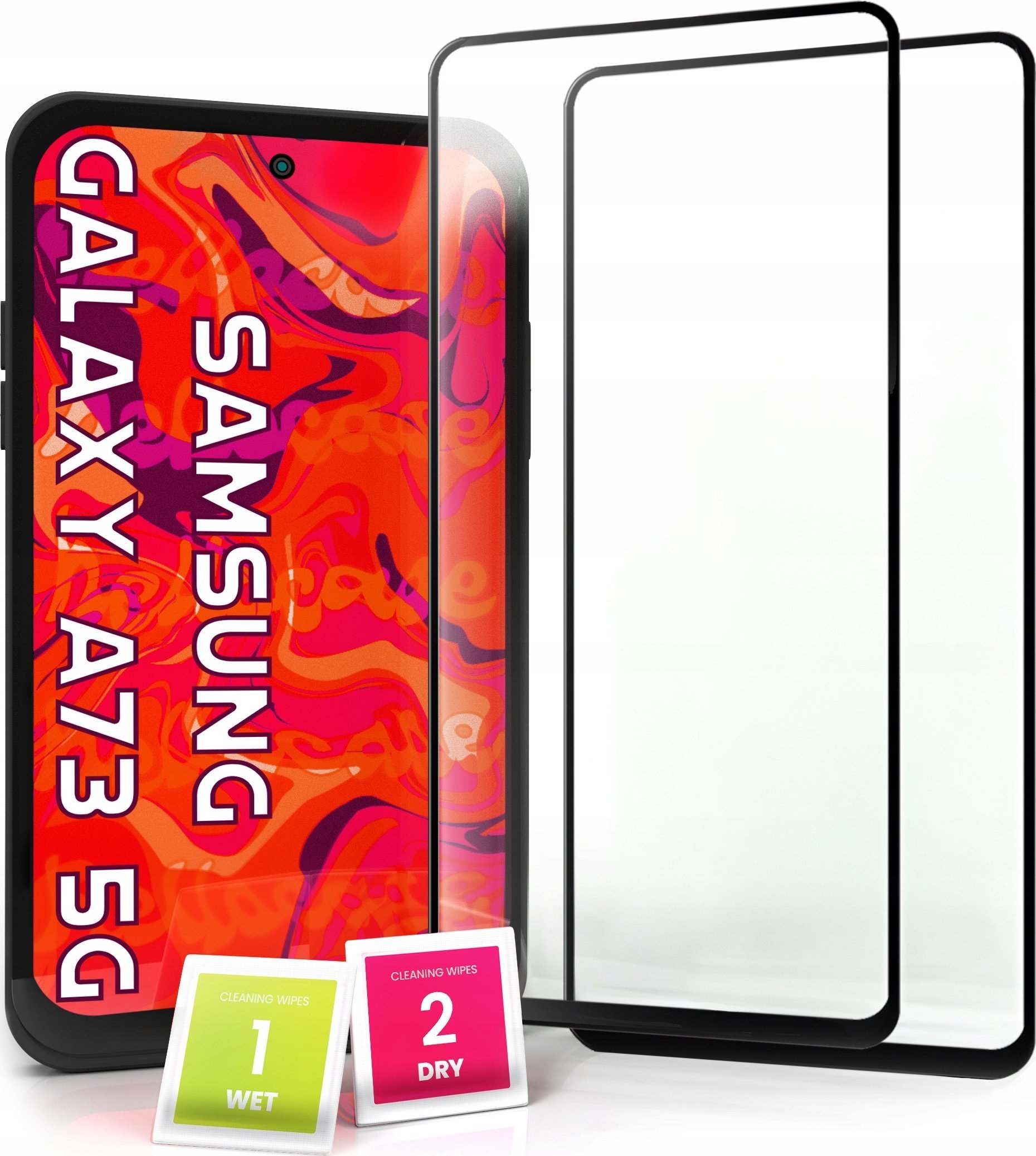 Hello Case 2-pak Szkło Hartowane do Samsung Galaxy A73 Ochronne Pełne Na cały ekran