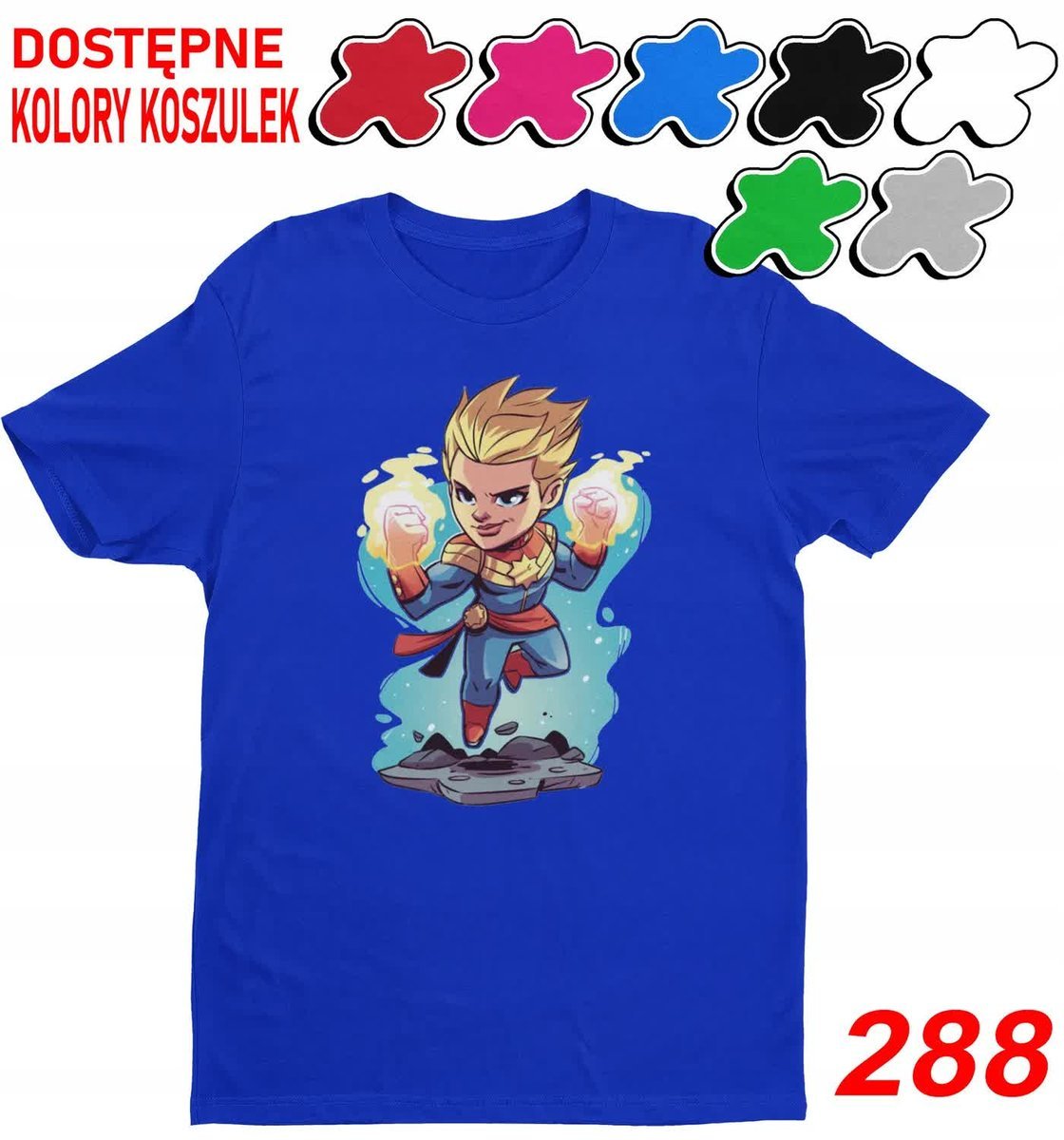 Dziecięca Koszulka Z Nadrukiem Wybór Anengers Marvel Postacie -M 134-140