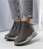 Botki damskie - Szare ocieplane traperki damskie Adleri-38 - miniaturka - grafika 1