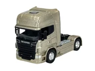 Samochody i pojazdy dla dzieci - WELLY SCANIA V8 R730 ZŁOTY 1:64 SAMOCHÓD NOWY METALOWY MODEL - miniaturka - grafika 1