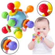 Gryzaki dla dzieci - Gryzak Zabawka Sensoryczna Z Grzechotką Dla Niemowląt Kolorowa LEAN TOYS - miniaturka - grafika 1