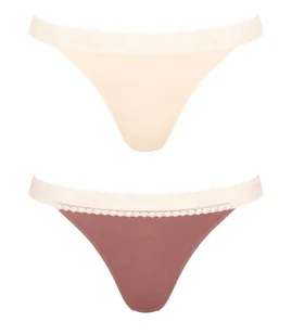 2 x Majtki damskie sloggi GO Ribbed Tanga C2P-S - Majtki damskie - miniaturka - grafika 1