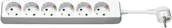 Przedłużacze i rozgałęźniki - Goobay 38840 rozgałęziacz 5 m 6 x gniazdo sieciowe Biały - miniaturka - grafika 1
