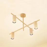 Lampy sufitowe - Lampa sufitowa Lindby Marilou, beżowa, 4-punktowa, Ø 70 cm - miniaturka - grafika 1