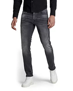 Spodenki męskie - G-STAR RAW Męskie spodnie 3301 Slim Fit, Czarny (Antic Charcoal 51001-b479-a800), 25W / 28L - grafika 1