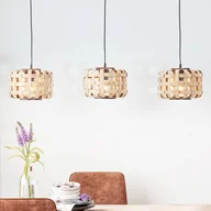 Lampy sufitowe - Brilliant Żyrandol Woodline, bambusowe klosze, 3-punktowy - miniaturka - grafika 1