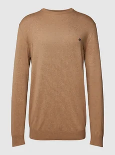 Sweter z dzianiny z okrągłym dekoltem - Swetry męskie - miniaturka - grafika 1